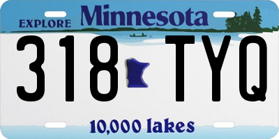MN license plate 318TYQ