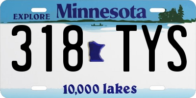 MN license plate 318TYS
