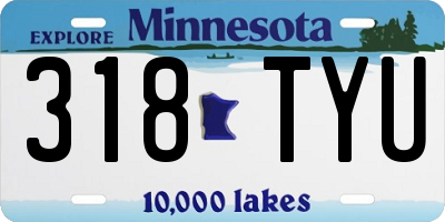 MN license plate 318TYU