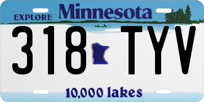 MN license plate 318TYV