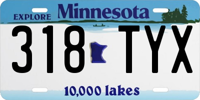 MN license plate 318TYX