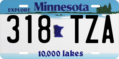 MN license plate 318TZA