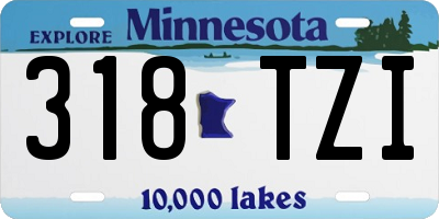 MN license plate 318TZI