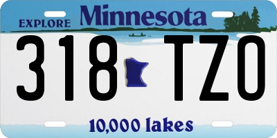 MN license plate 318TZO