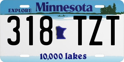 MN license plate 318TZT