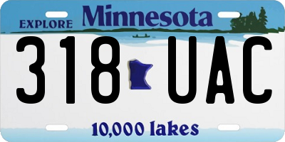 MN license plate 318UAC