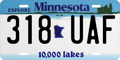 MN license plate 318UAF