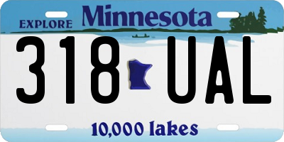MN license plate 318UAL