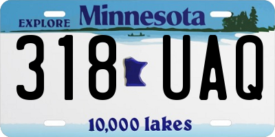 MN license plate 318UAQ