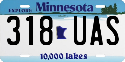 MN license plate 318UAS
