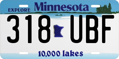 MN license plate 318UBF