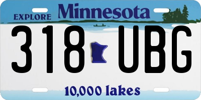 MN license plate 318UBG