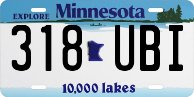 MN license plate 318UBI