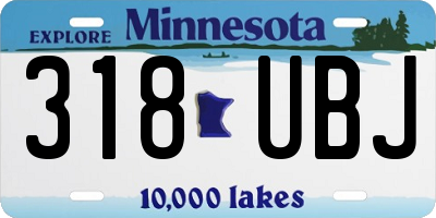 MN license plate 318UBJ