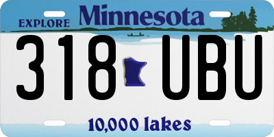 MN license plate 318UBU
