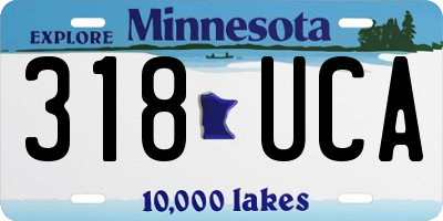 MN license plate 318UCA