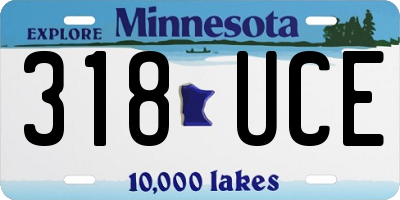 MN license plate 318UCE