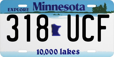 MN license plate 318UCF