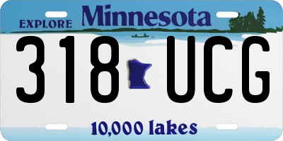 MN license plate 318UCG