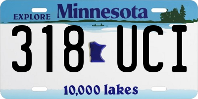 MN license plate 318UCI