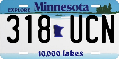 MN license plate 318UCN