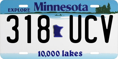 MN license plate 318UCV