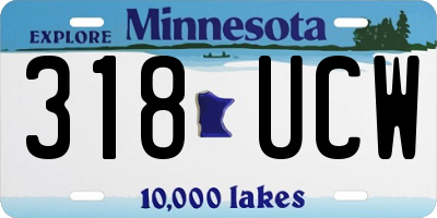 MN license plate 318UCW