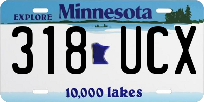 MN license plate 318UCX