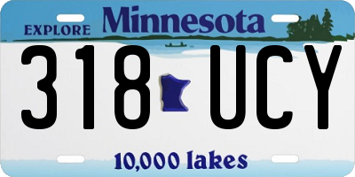 MN license plate 318UCY