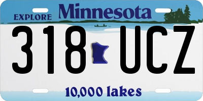MN license plate 318UCZ