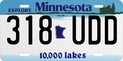 MN license plate 318UDD