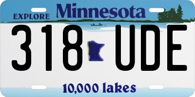 MN license plate 318UDE