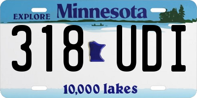 MN license plate 318UDI