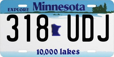 MN license plate 318UDJ