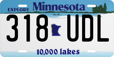 MN license plate 318UDL