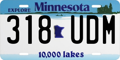 MN license plate 318UDM