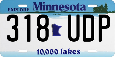 MN license plate 318UDP