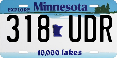 MN license plate 318UDR