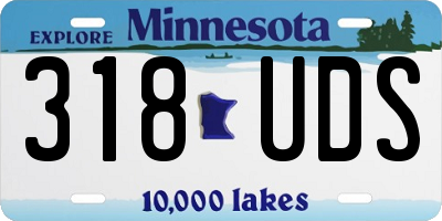 MN license plate 318UDS