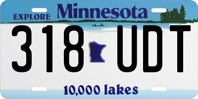 MN license plate 318UDT