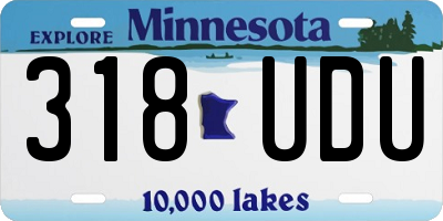 MN license plate 318UDU