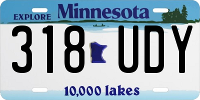 MN license plate 318UDY