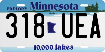 MN license plate 318UEA