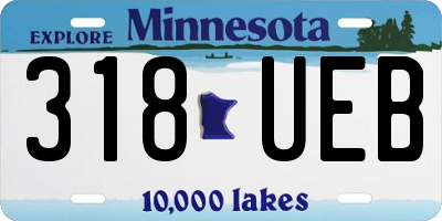 MN license plate 318UEB