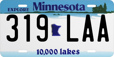 MN license plate 319LAA