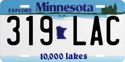 MN license plate 319LAC