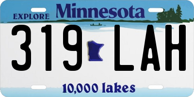 MN license plate 319LAH