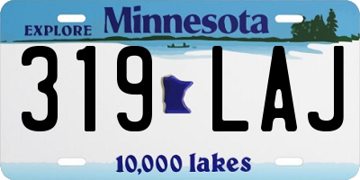 MN license plate 319LAJ