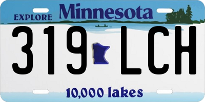 MN license plate 319LCH