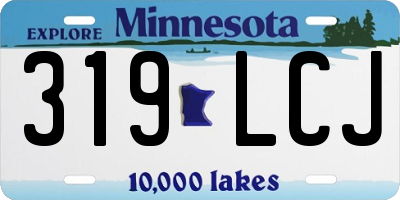 MN license plate 319LCJ